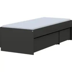 Stauraumbett 120/200 cm in Graphitfarben