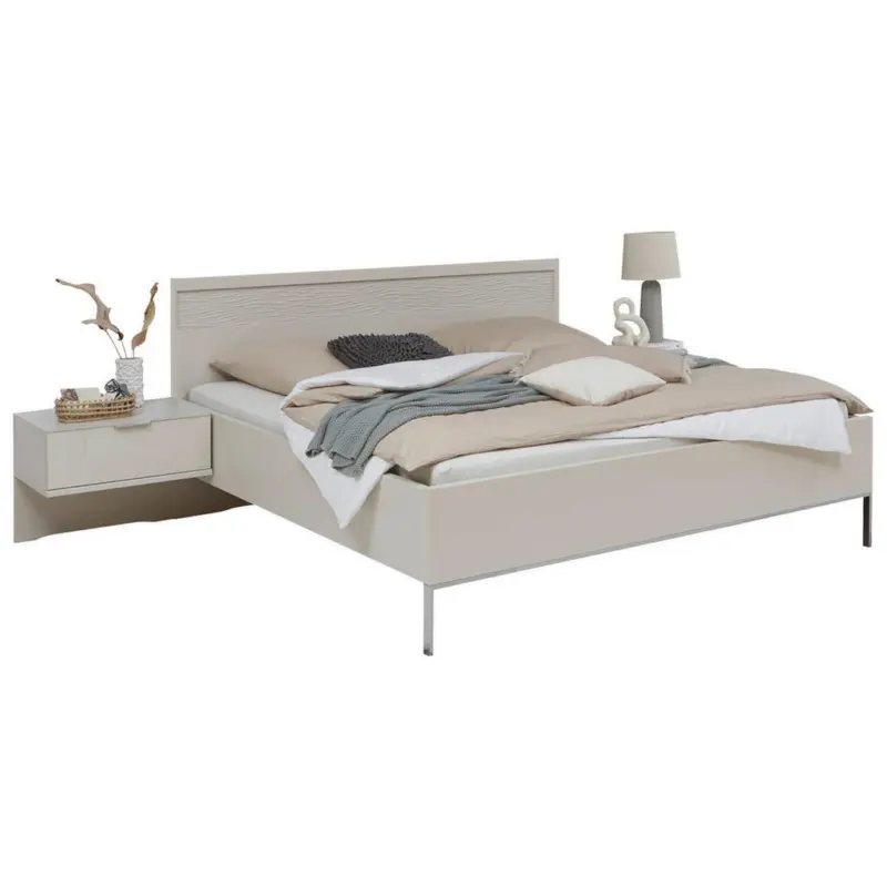 Bettanlage 180/200 cm in Champagner