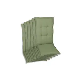 Sesselauflagen 6er-Set in Hellgr&uuml;n Uni