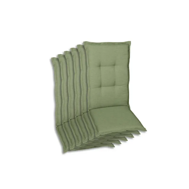 Sesselauflagen 6er-Set in Hellgr&uuml;n Uni