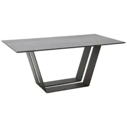 Esstisch in Metall, Keramik 180/90/76 cm