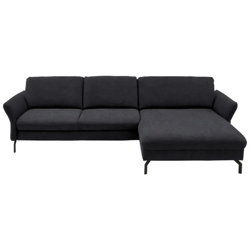 Ecksofa Beldomo System in Velours Anthrazit 306/179 cm