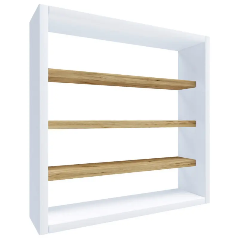 K&uuml;chenregal 40/40/10 cm in Wei&szlig;, Honigeiche