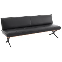 Sitzbank 214/88/66 cm in Schwarz