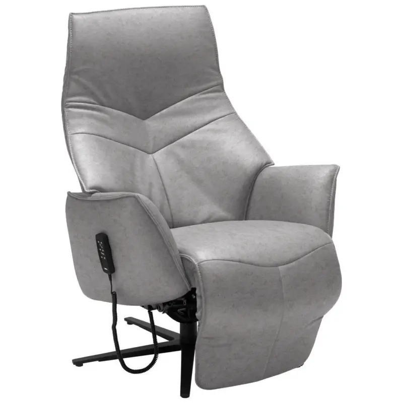 Relaxsessel in Leder Grau