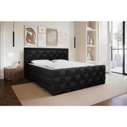 Boxspringbett 180/200 cm in Schwarz