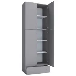 Kleiderschrank in Grau