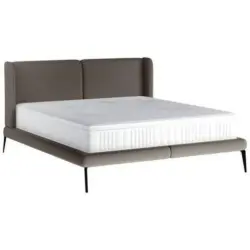 Polsterbett gepolstertes Kopfteil Dunkelgrau 180/200 cm