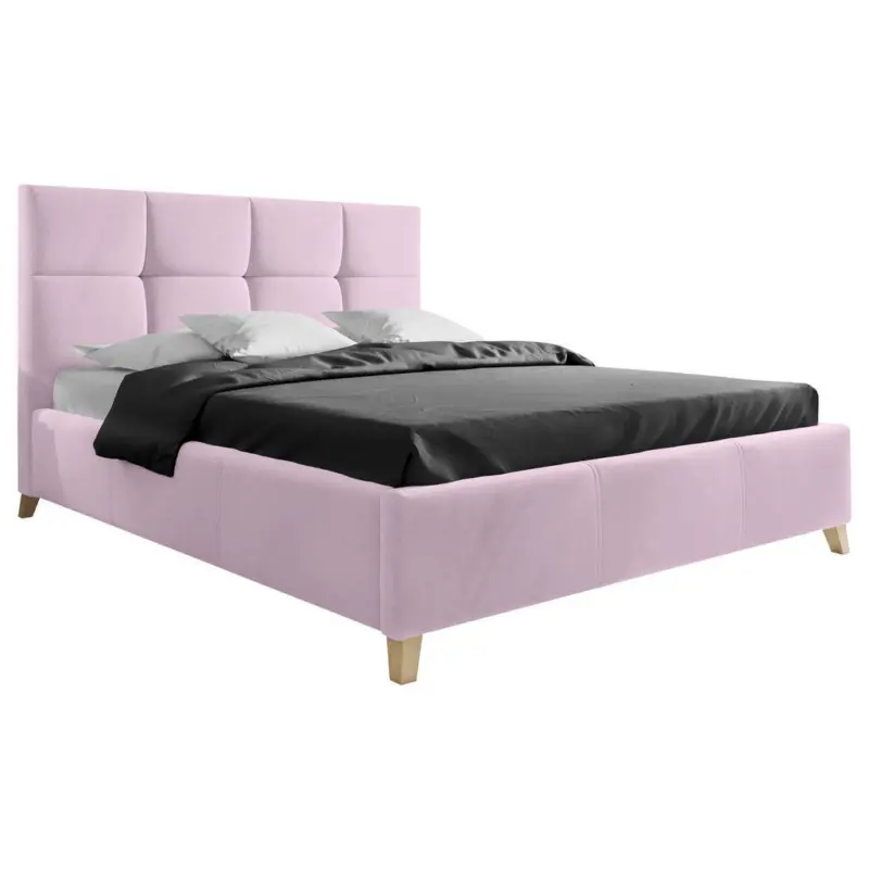 Polsterbett Lattenrost, Bettkasten Rosa 160/220 cm