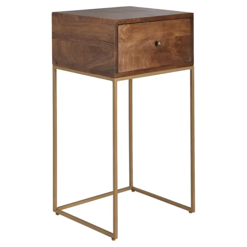 Nachtk&auml;stchen 40/76/35 cm in massiv Mangoholz Braun