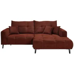 Ecksofa in Cord Kupferfarben 250/185 cm