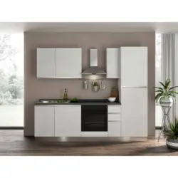 K&uuml;chenblock 255 cm in Ulmefarben