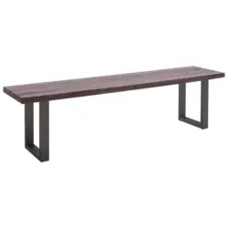 Sitzbank 200/50/40 cm in Anthrazit, Eichefarben