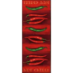 K&uuml;chenl&auml;ufer 75/190 cm Hot Chilli Gr&uuml;n, Rot