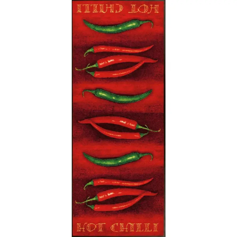 K&uuml;chenl&auml;ufer 75/190 cm Hot Chilli Gr&uuml;n, Rot