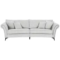 Megasofa in Flachgewebe Beige