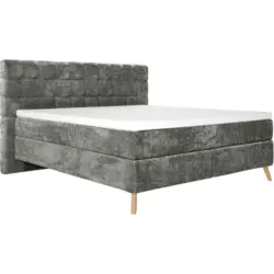 Boxspringbett 180/200 cm in Dunkelgrau