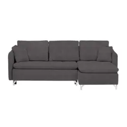 Ecksofa in Struktur Braun 223/146 cm