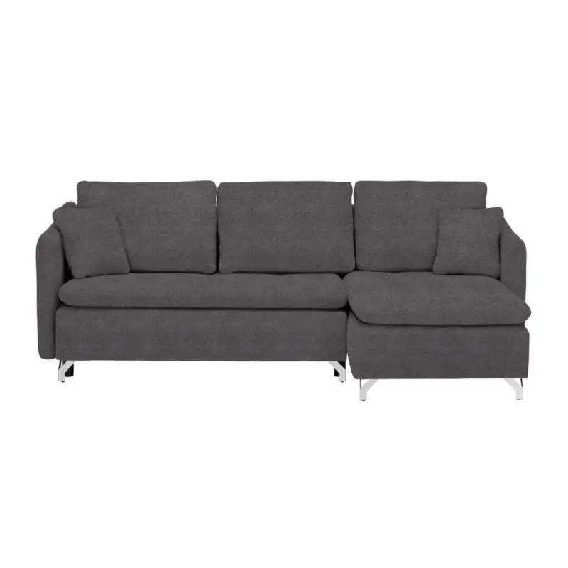 Ecksofa in Struktur Braun 223/146 cm