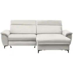 Ecksofa in Chenille Creme