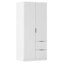 Dreht&uuml;renschrank in Wei&szlig;