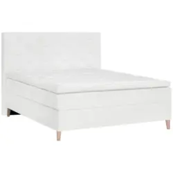 Boxspringbett 160/200 cm in Wei&szlig;