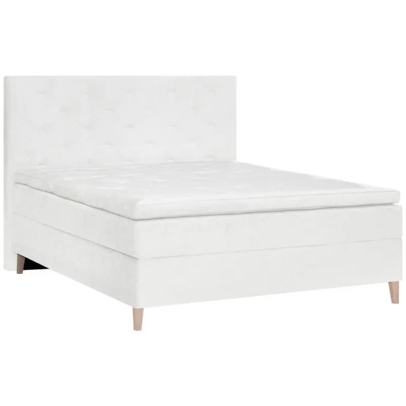 Boxspringbett 160/200 cm in Wei&szlig;