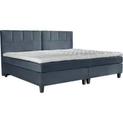 Boxspringbett 200/200 cm in Blaugrau