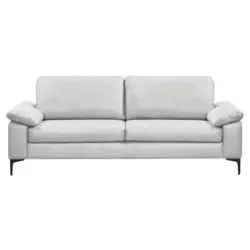 3-Sitzer-Sofa in Echtleder Wei&szlig;