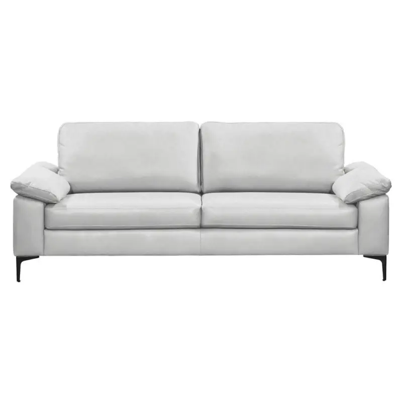 3-Sitzer-Sofa in Echtleder Wei&szlig;