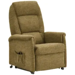 Fernsehsessel in Flachgewebe Currygelb