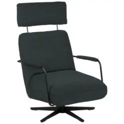 Sessel in Flachgewebe, Boucl&eacute; Anthrazit