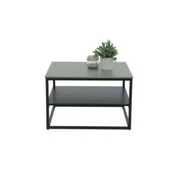 Couchtischset in Metall, Stein 70/70/45 cm