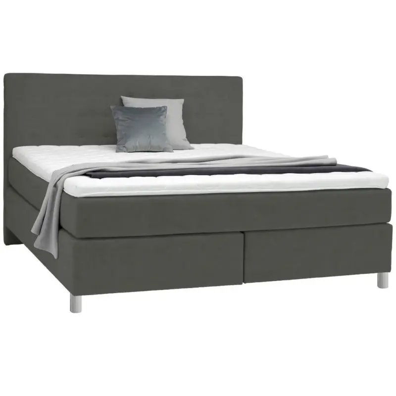 Boxspringbett 200/200 cm in Grau