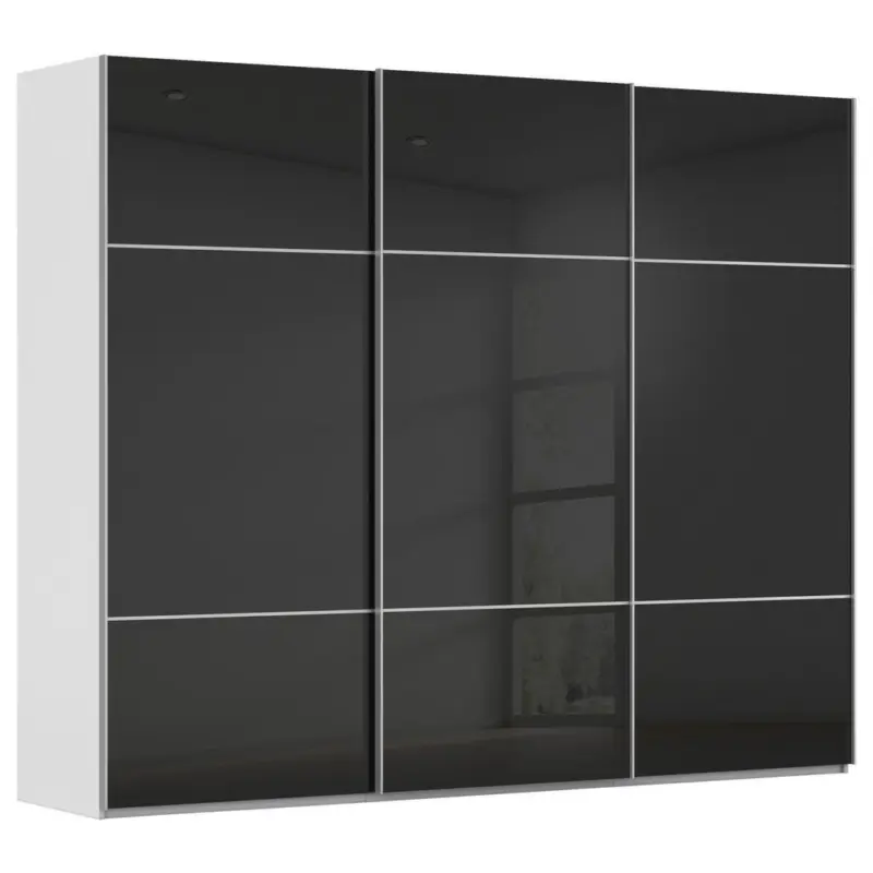 Schwebet&uuml;renschrank in Grau, Schwarz