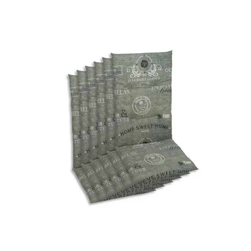 Sesselauflagenset in Grau, Wei&szlig;, Hellgrau Stempel