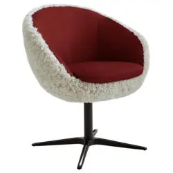 Armlehnstuhl Beinauswahl, Lederauswahl, Stoffauswahl, Sitzfl&auml;che 360&deg; drehbar Hochflor Kombination Echtleder/Stoff