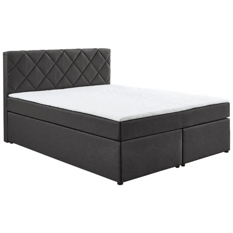 Boxspringbett 140/200 cm in Anthrazit
