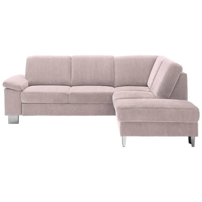 Ecksofa in Cord Altrosa 248/200 cm