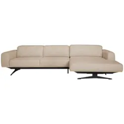Ecksofa in Struktur Sandfarben 305/163 cm