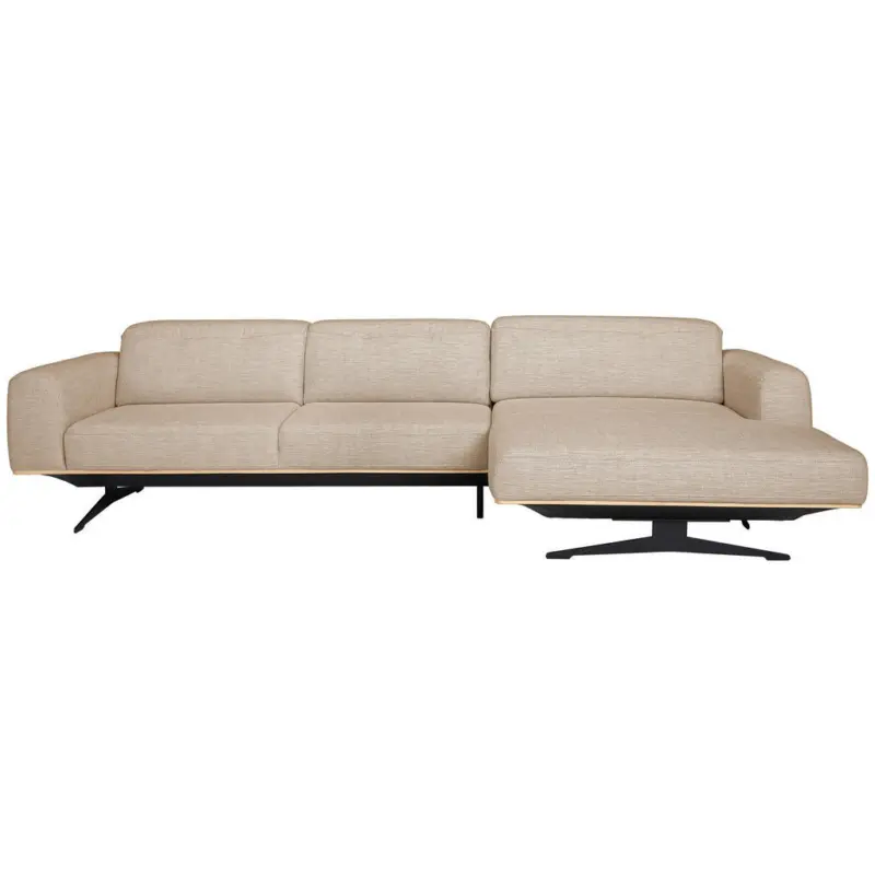 Ecksofa in Struktur Sandfarben 305/163 cm