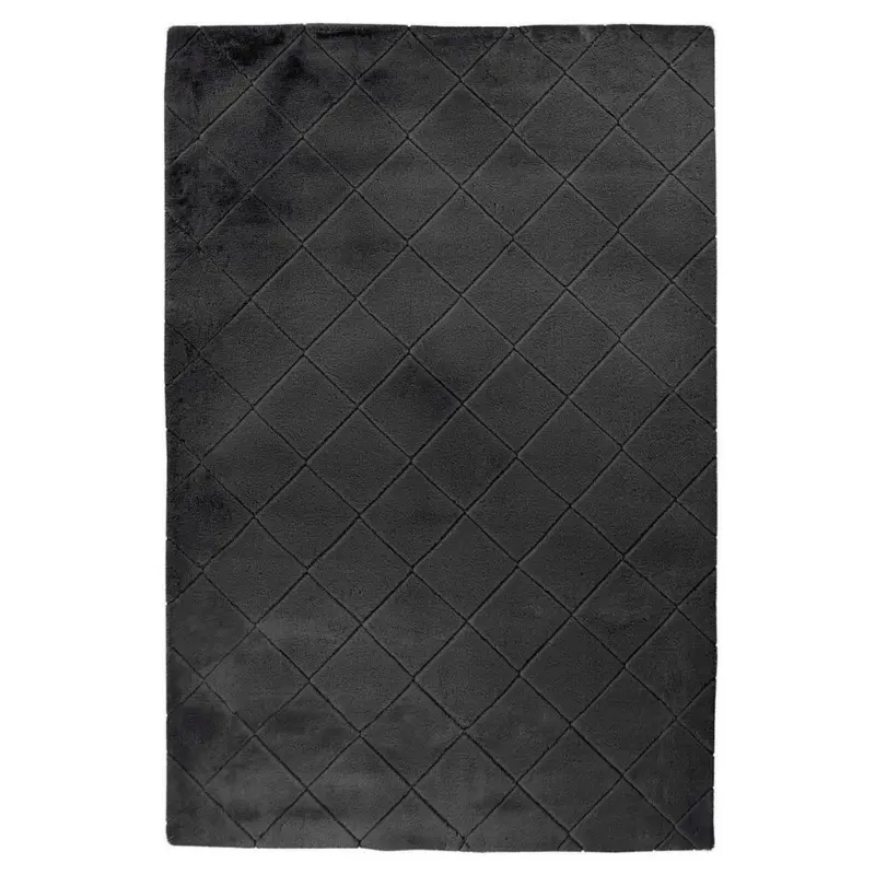 Hochflorteppich 200/290 cm Schwarz