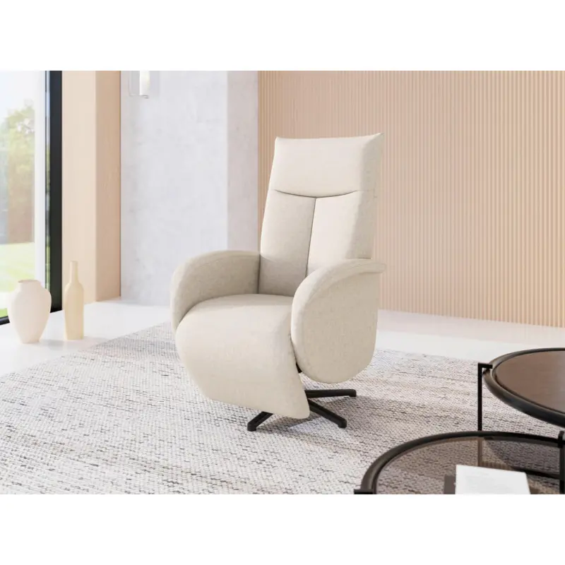 Relaxsessel in Textil Creme