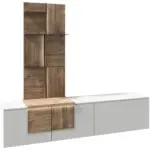 XXXLutz Lauterach - Ihr M&ouml;belhaus bei Bregenz Wohnwand in Wei&szlig;, Wildeiche 224/198/44,9 cm