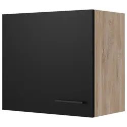 K&uuml;chenoberschrank 60/54,8/32 cm in Schwarz, Eichefarben