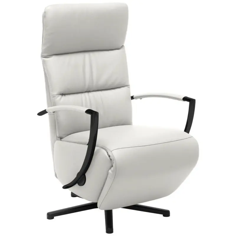 Relaxsessel in Leder Wei&szlig;