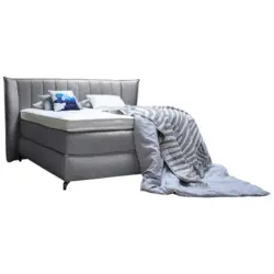 Boxspringbett 200/200 cm in Hellgrau