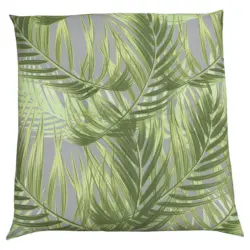 Gartensitzkissen in Grau, Gr&uuml;n Bl&auml;tter