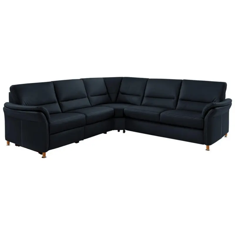 Ecksofa in Echtleder Dunkelblau 262/262 cm