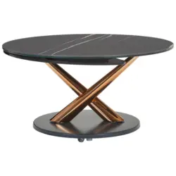 Couchtisch in Metall, Keramik 80-128/80/40 cm